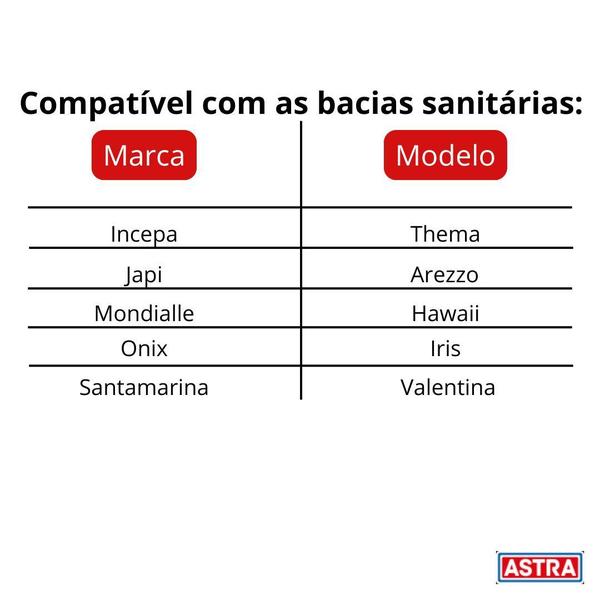 Assento Sanitário Rígido Classique Incepa Thema Astra Preto Imagem de Assento Sanitário Rígido Classique Incepa Thema Astra Preto