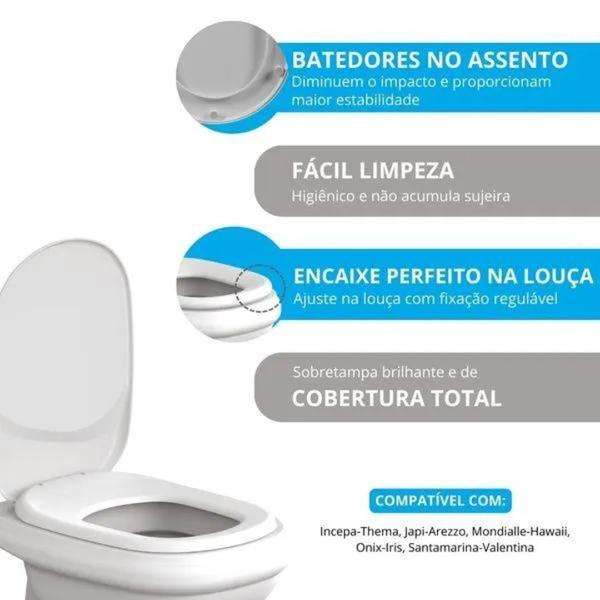 Assento Sanitário Rígido Classique Incepa Thema Astra Preto Imagem de Assento Sanitário Rígido Classique Incepa Thema Astra Preto