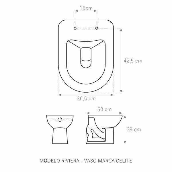 Imagem de Assento Sanitário Riviera Verde Água Marinha Tampa para Vaso Celite em Madeira Laqueada - SB