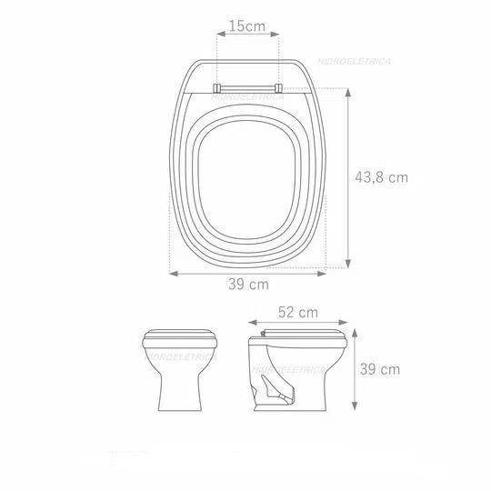 Imagem de Assento Sanitário Sabatini Almofadado Branco - Duda 