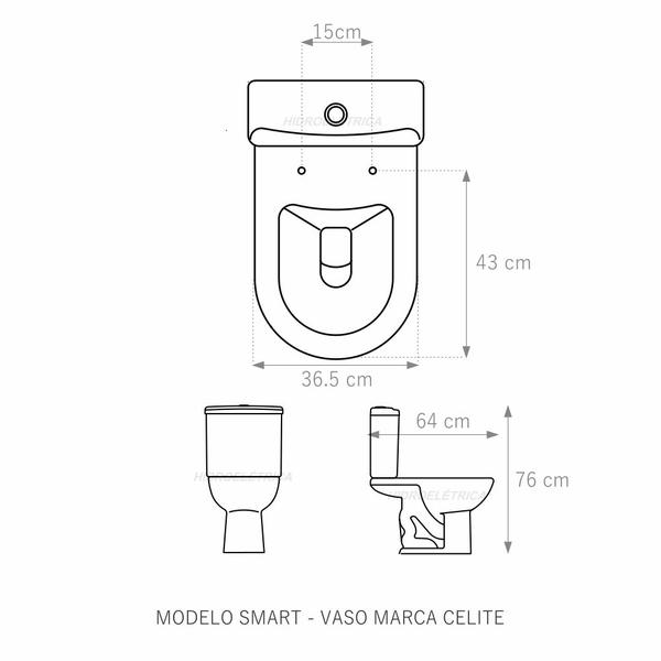 Imagem de Assento Sanitário Smart Verde Água Marinha Tampa para Vaso Celite em Madeira Laqueada