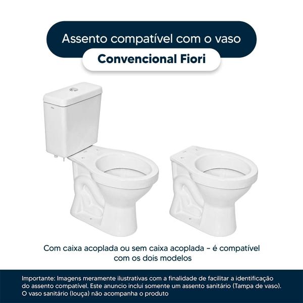 Imagem de Assento Sanitário Soft Close Fiori Cinza Claro para vaso Fiori