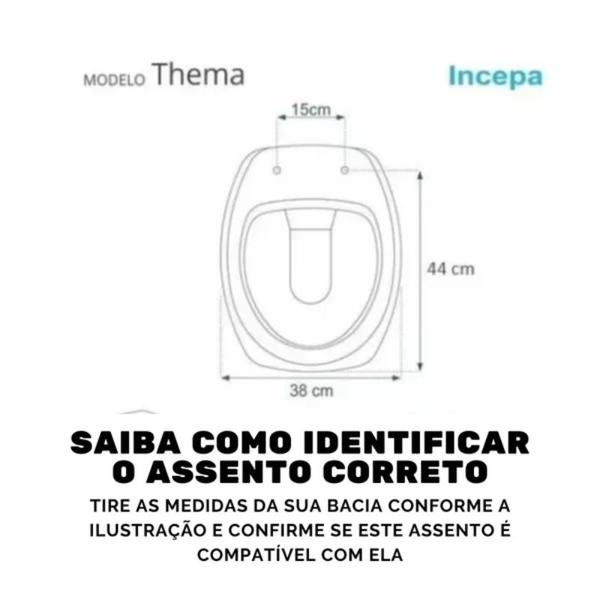 Imagem de Assento Sanitário Soft CloseThema Branco Incepa Original