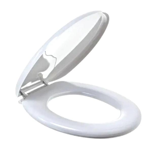 Assento sanitário tampa de vaso anatômico macio universal em qualquer vaso cinza claro - GRANPLAST Imagem de Assento sanitário tampa de vaso anatômico macio universal em qualquer vaso cinza claro