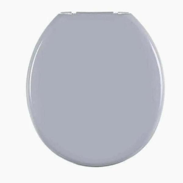 Assento sanitário tampa de vaso anatômico macio universal em qualquer vaso cinza escuro - granplast Imagem de Assento sanitário tampa de vaso anatômico macio universal em qualquer vaso cinza escuro