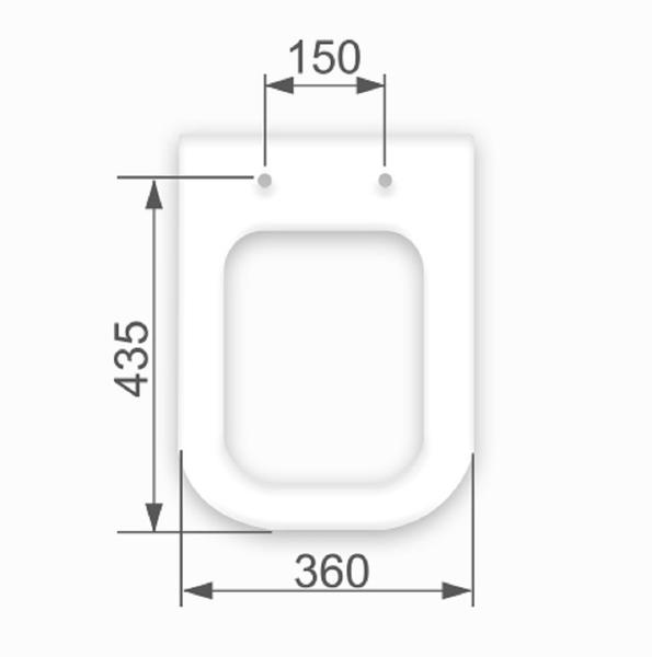 Imagem de Assento sanitario tampa para vaso quadra deca mdf