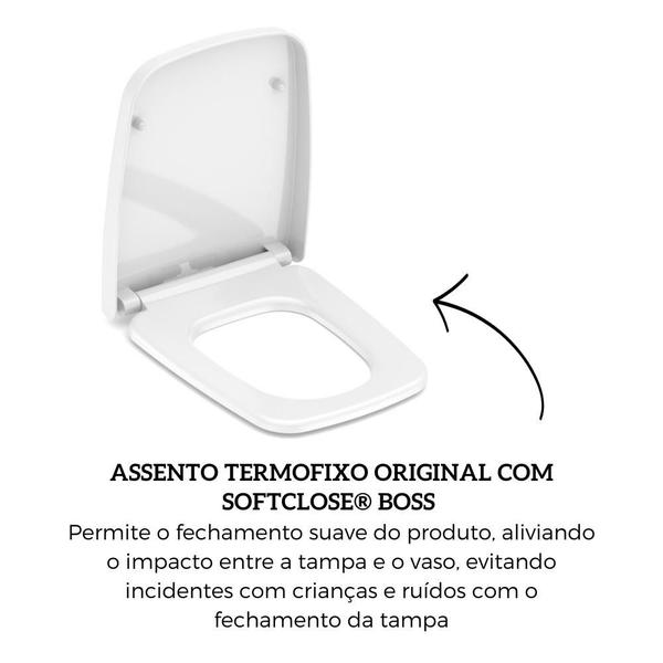 Imagem de Assento Sanitário Termofixo Soft Close Boss Branco Incepa Ref: 3899830010100