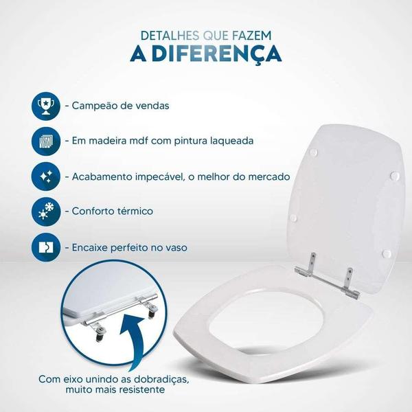 Imagem de Assento Sanitário Thema Branco para vaso Incepa Laufen