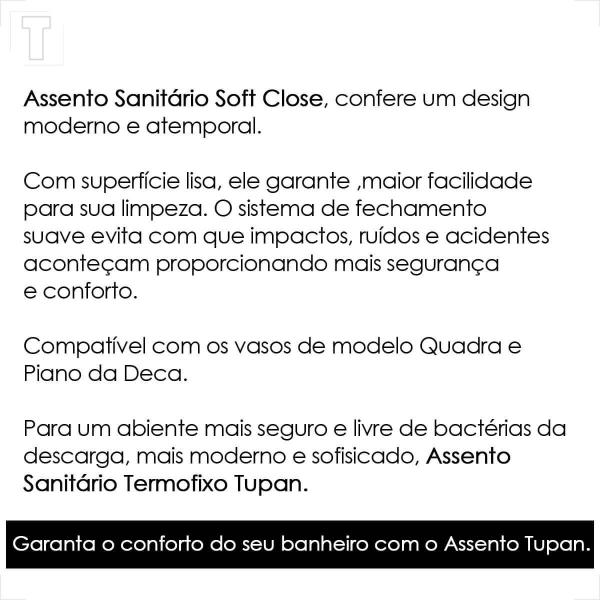 Assento sanitario tupan piano/quadra termofixo softclose marrom fosco 22 Imagem de Assento sanitario tupan piano/quadra termofixo softclose marrom fosco 22