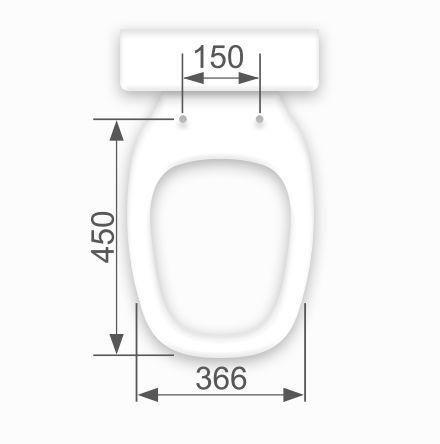 Imagem de Assento Sanitário Turin Termofixo Slow Close Bege para vaso Eternit - TUPAN