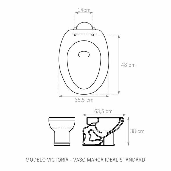 Imagem de Assento Sanitário Victoria Bege Tampa Para Vaso Ideal Em Mdf