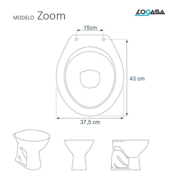 Imagem de Assento Sanitário Zoom Branco para vaso Logasa