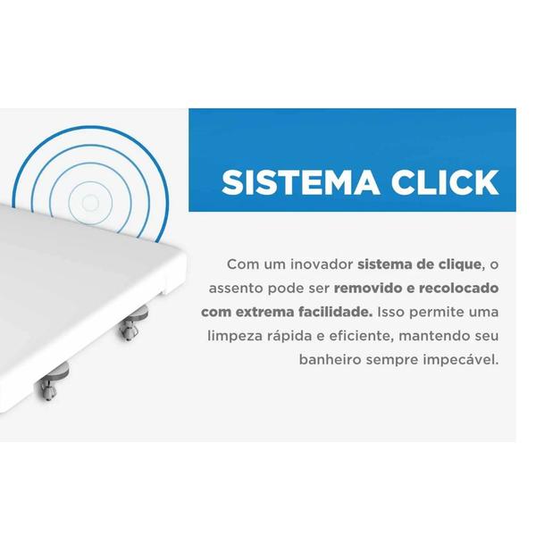 Imagem de Assento Termofixo Nexo Branco Premium Soft Close Click Slim