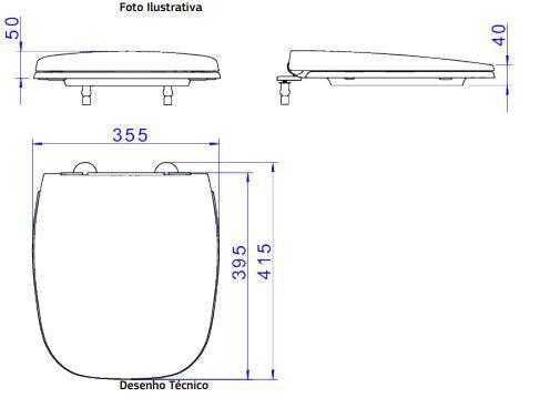 Imagem de Assento Termofixo Slow Close e Easy Clean Flex AP386 Branco - Deca