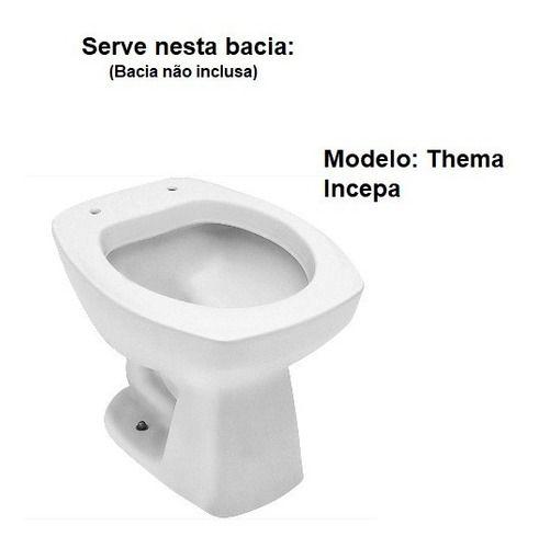 Imagem de Assento Thema Para Vaso Incepa Almofadado Branco Fofo