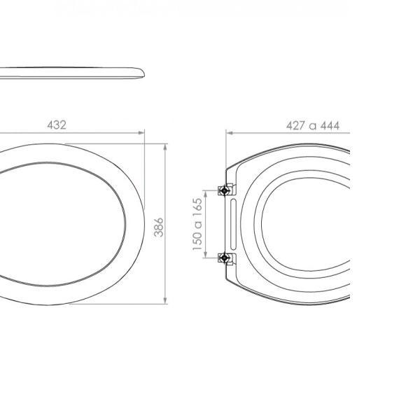 Imagem de Assento Universal Almofadado para Vaso Sanitário Oval