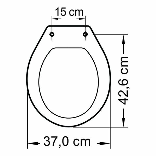 Imagem de Assento universal oval diamantina sabara convencional polipropileno tupan