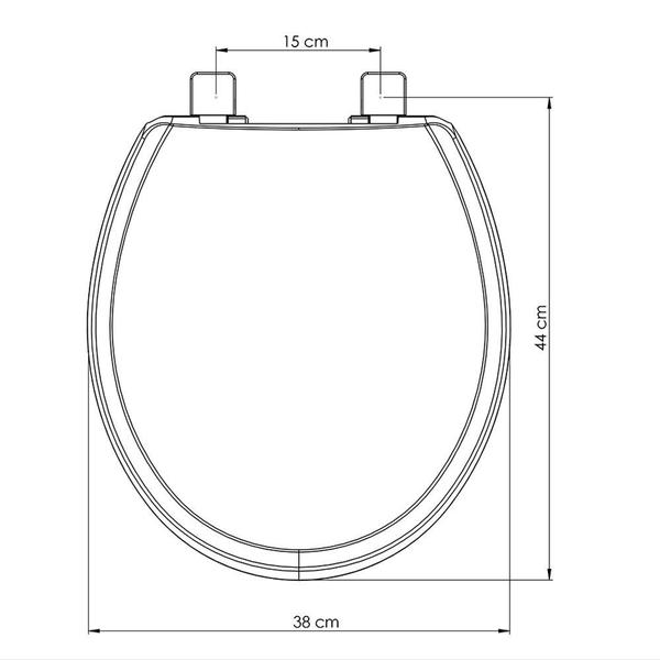 Imagem de Assento universal oval evolution biscuit soft close pp