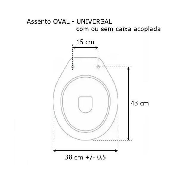 Imagem de Assento universal oval solution branco convencional pp