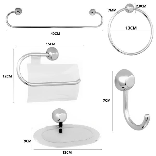 Assento Vaso Sanitário Almofadado Preto + Kit Banheiro 5 Pçs - Atlas Imagem de Assento Vaso Sanitário Almofadado Preto + Kit Banheiro 5 Pçs