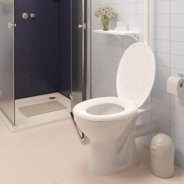 Assento Vaso Sanitário Almofadado Preto + Kit Banheiro 5 Pçs - Atlas Imagem de Assento Vaso Sanitário Almofadado Preto + Kit Banheiro 5 Pçs