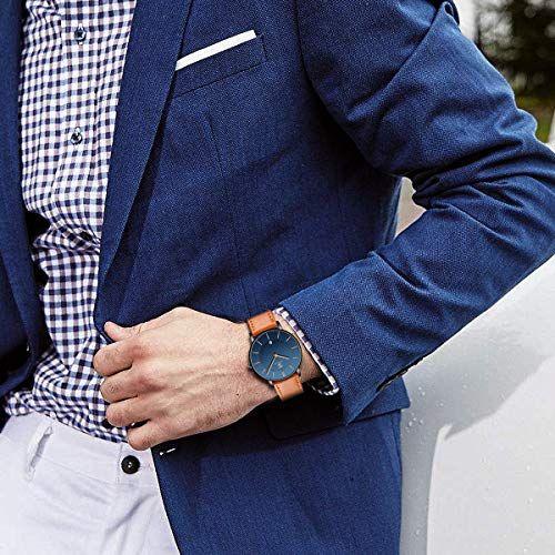 Assista, Relógio Mens, Moda Minimalista Simples Relógio de Pulso Data Analógica com Alça de Couro - BEN NEVIS Imagem de Assista, Relógio Mens, Moda Minimalista Simples Relógio de Pulso Data Analógica com Alça de Couro