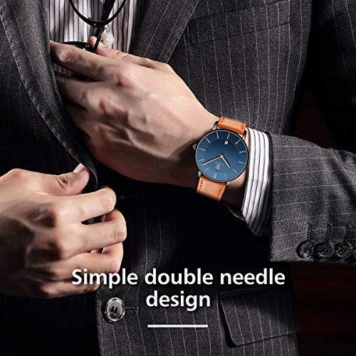 Assista, Relógio Mens, Moda Minimalista Simples Relógio de Pulso Data Analógica com Alça de Couro - BEN NEVIS Imagem de Assista, Relógio Mens, Moda Minimalista Simples Relógio de Pulso Data Analógica com Alça de Couro