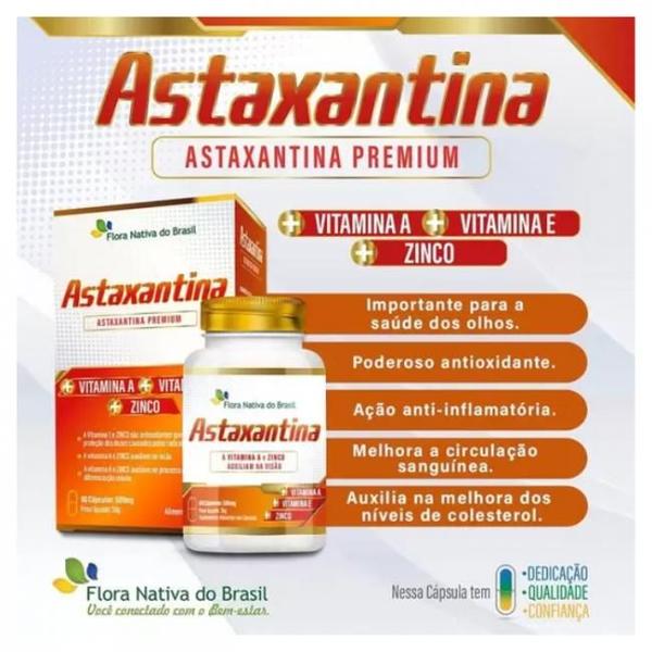 Imagem de ASTAXANTINA 500mg - Suplemento Antioxidante - 60 Cápsulas