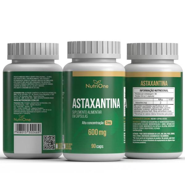 Imagem de Astaxantina Concentrada 2Mg 90 Capsulas 600Mg - Nutrione