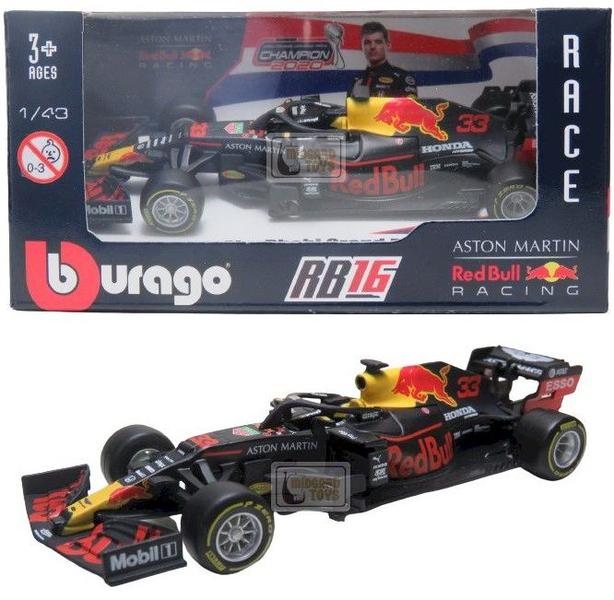 Imagem de Aston Martin Red Bull Racing RB16 - Max Verstappen 33 - Formula 1 2020 - 1/43 - Bburago