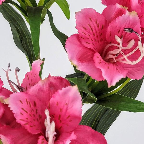 Imagem de Astromelia Rosa 60X20Cm Planta Artificial Flor Permanente