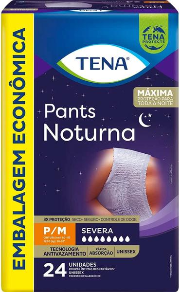 Imagem de Atacado Fralda Geriátrica Tena Pants Noturna C/24 Tam P/M kit com 48 Unidades