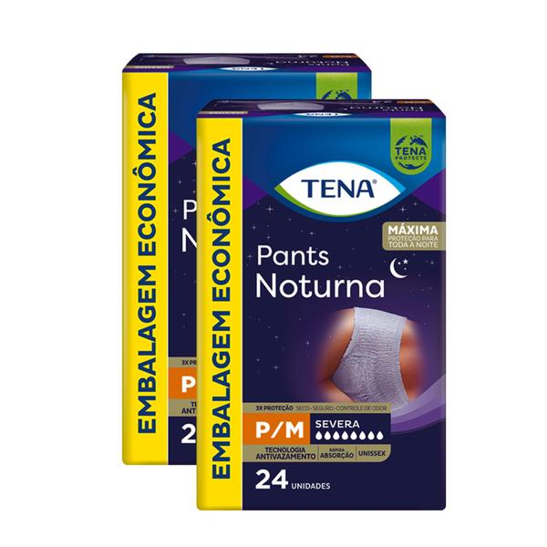 Imagem de Atacado Fralda Geriátrica Tena Pants Noturna C/24 Tam P/M kit com 48 Unidades