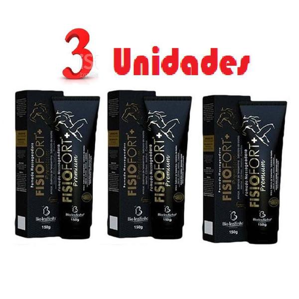 Imagem de Atacado Revenda 3 Pomada Premium 150 g Pomada FisioFort Preta