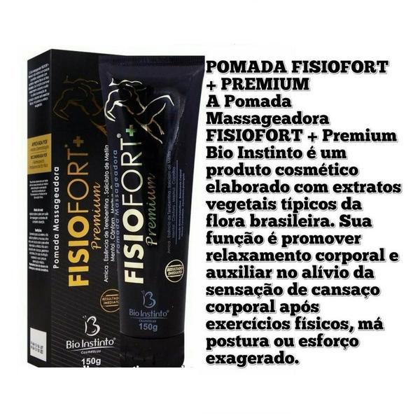 Imagem de Atacado Revenda 3 Pomada Premium 150 g Pomada FisioFort Preta