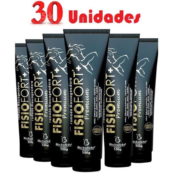 Imagem de Atacado Revenda 30 Pomada Premium 150 g Pomada FisioFort Preta