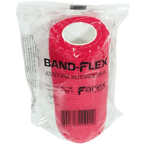 Imagem de Atadura 10cm VermelhaBand-FlexAutoadesiva Para Animais Farex Kit Com 3