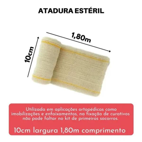 Imagem de Atadura Crepe 13 Fios 10cm X 1,8m Neve- Unidade