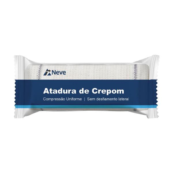 Imagem de Atadura Crepe Neve Linha Safe 13 fios/cm² 10cm x 1,8m Tecido Misto Branco - Pacote 6 Unidades