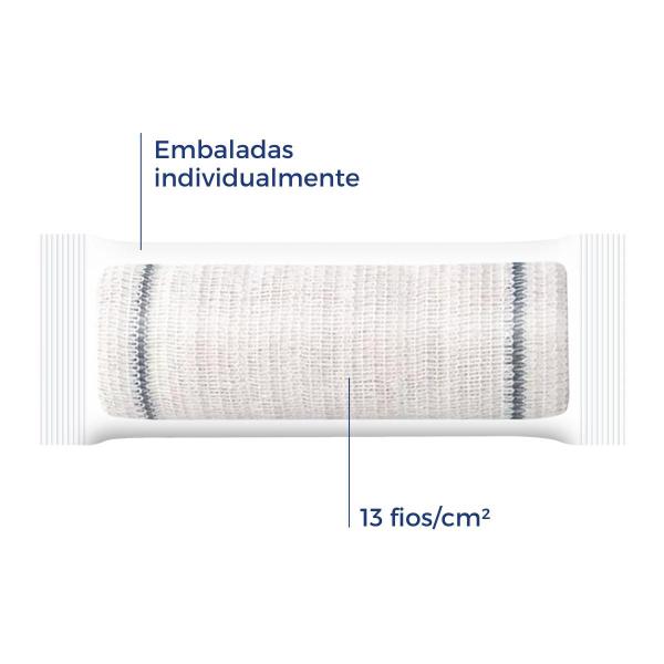 Imagem de Atadura Crepom Faixa Bandagem Elástica 10cm Kit 60 Unidades