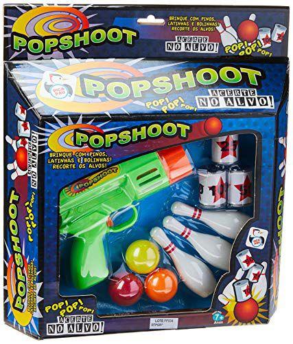 Atirador Pistola Infantil de Bolinhas com Alvos Popshoot - Pica Pau Imagem de Atirador Pistola Infantil de Bolinhas com Alvos Popshoot