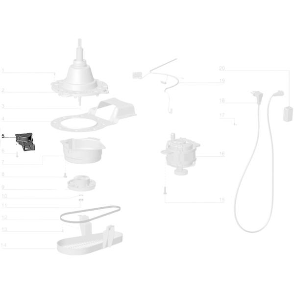 Imagem de Atuador Acoplamento de Freio Compatível com Lavadora Electrolux LT12B (220V)