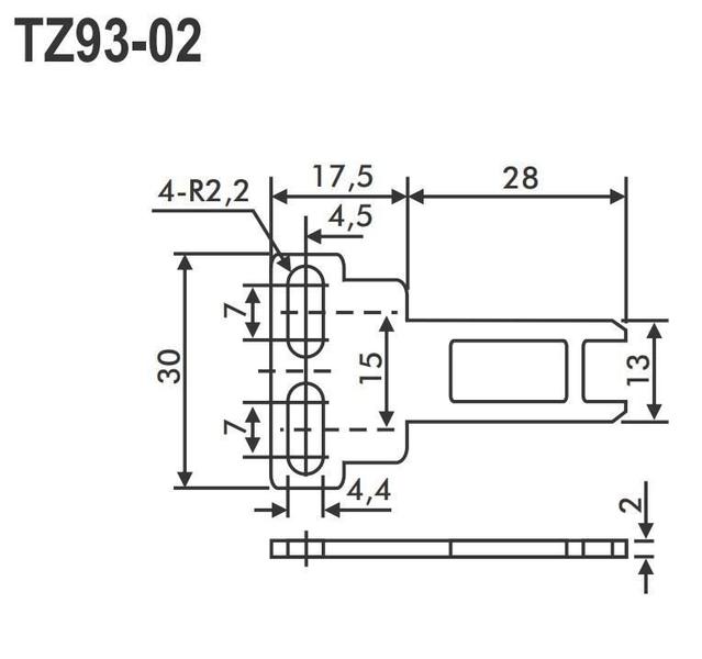 Imagem de Atuador Reto Para Chave De Segurança Tz93 Metaltex