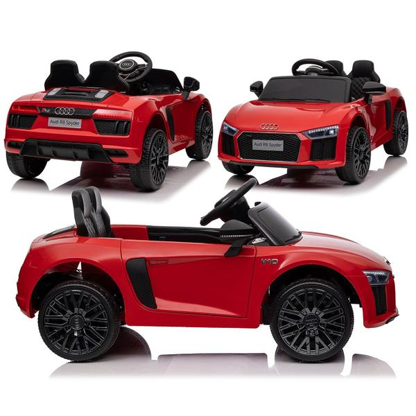 Imagem de Audi R8 Infantil Carro Elétrico Vermelho 12V Manual E Com Controle Remoto - Zippy Toys