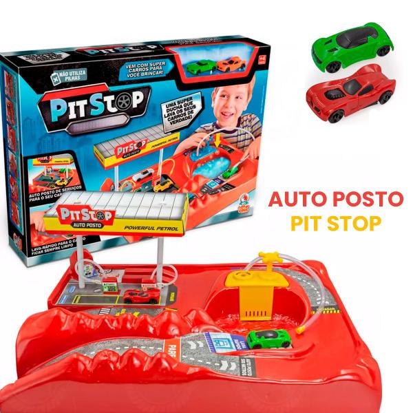 Imagem de Auto Posto Pit Stop Lava Rapido Carrinhos Faz de Conta Brinquedos Meninos Lua de Cristal