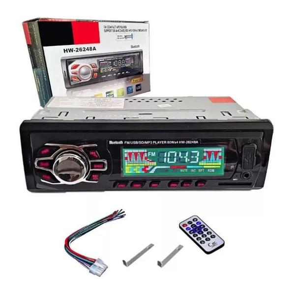 Imagem de Auto Radio Automotivo Bluetooth Mp3 Player Com Usb Sd Som Para Carro