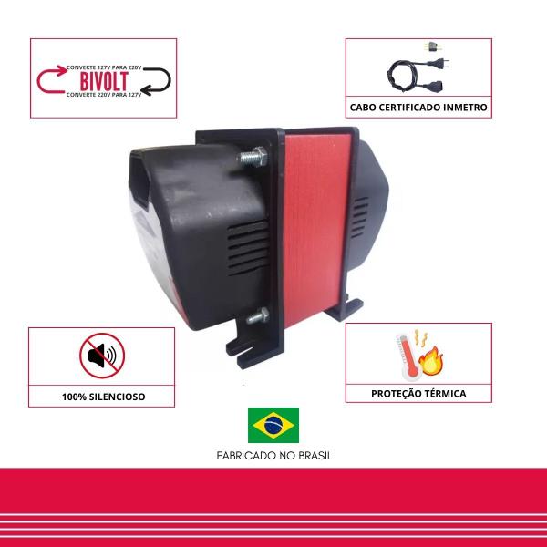 Imagem de Auto transformador 750VA/ 525W bivolt 110V/ 220V Tripolar Capte