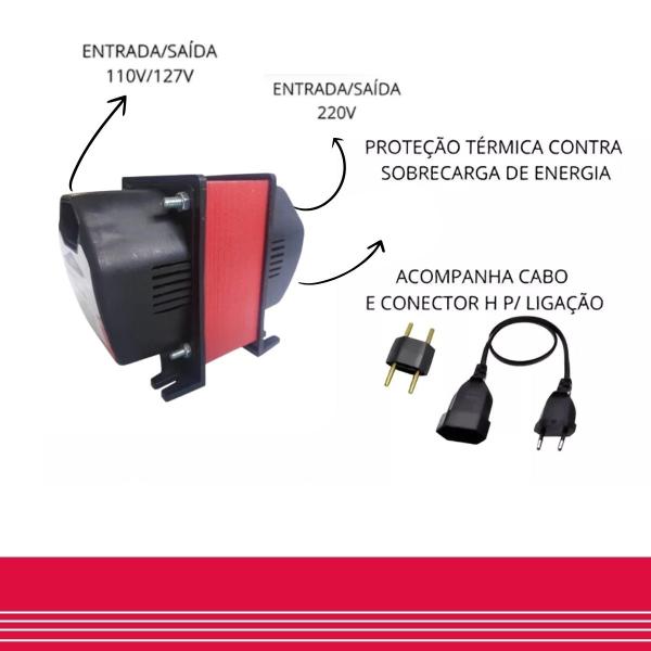 Imagem de Auto transformador 750VA/ 525W bivolt 110V/ 220V Tripolar Capte