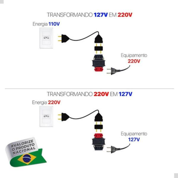 Imagem de Auto Transformador 750Va Conversor 110 220 Forte Biv 530W