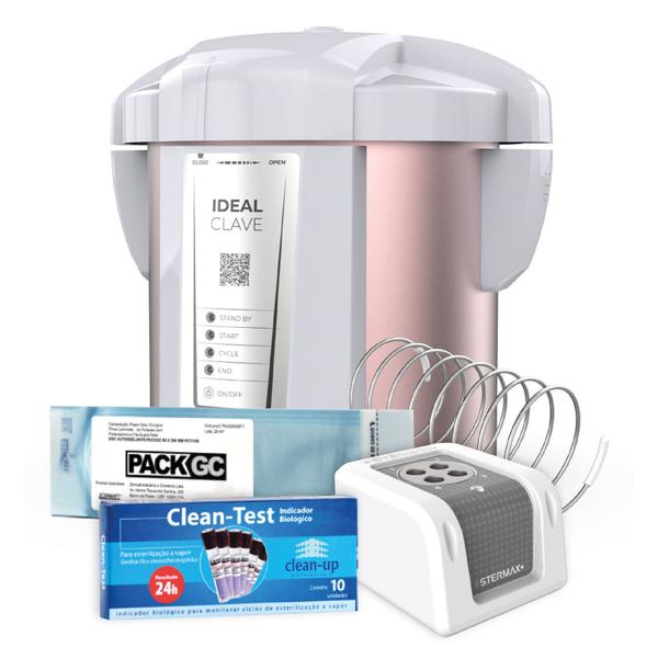 Imagem de Autoclave Idealclave 8 Litros Rose Gold para Podologia - Com Kit Biossegurança